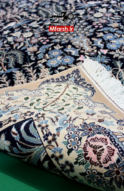 قالیچه دستباف نقش بهشت درختی نایین سه متری