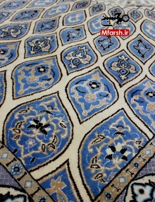 قالیچه نقشه گنبدی دستباف نایین چهار متری 9 لا بافت فرش